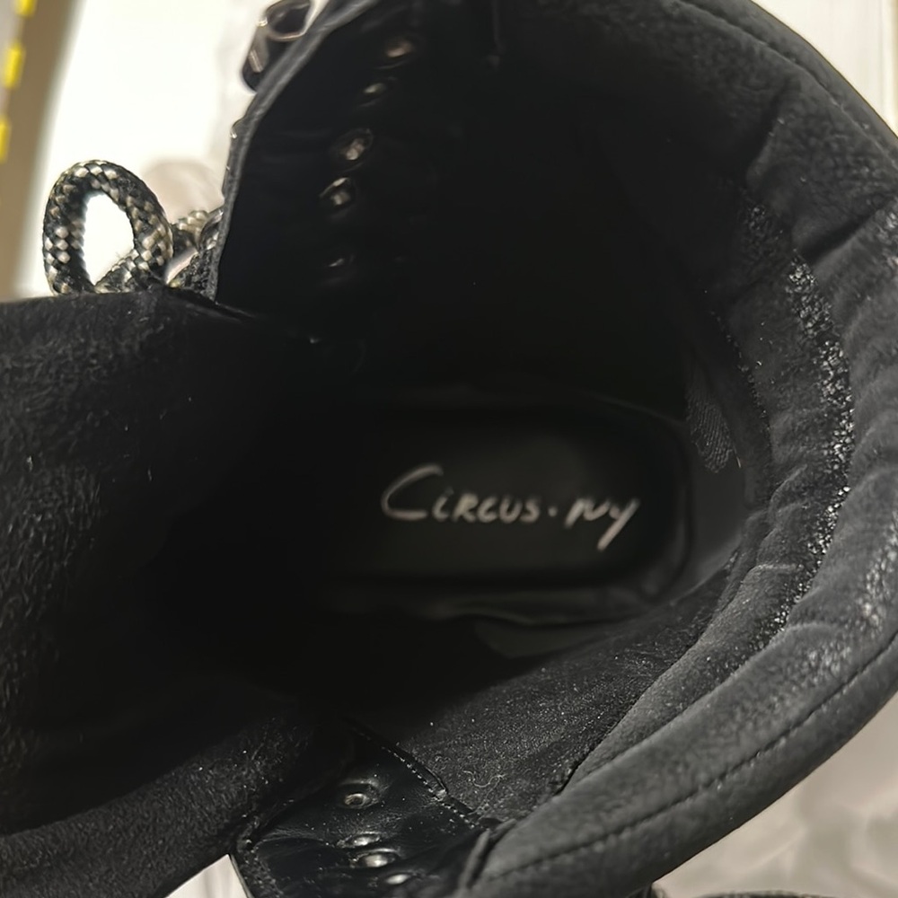 Circus by Sam Edelman Black Platform Hiking Boots 6 - Picture 15 of 16